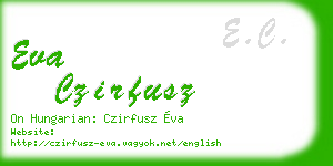 eva czirfusz business card